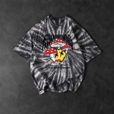 Horror Emoji face Streetwear tie dye t shirt 